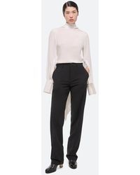 Helmut Lang - Silk Long Sleeve Top With Scarf - Lyst