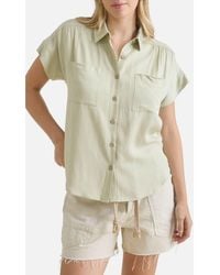 Blu Pepper - Solid Short Sleeve Button-Up Shirt - Lyst