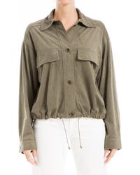 Max Studio - Faux Suede Bomber Jacket - Lyst
