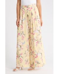 Ted Baker - Pleated Front Wide Leg Pants - Lyst