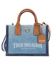 True Religion - Modern Edge Denim Tote Bag - Lyst