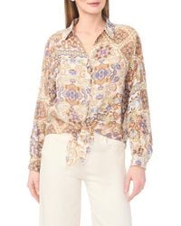 Halogen® - Long Sleeve Tie Hem Button-Up Shirt - Lyst