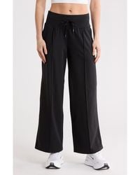 90 Degrees - Interlock High Waist Pintuck Wide Leg Pants - Lyst