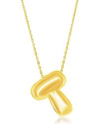 Simona - Bubble Initial Pendant Necklace - Lyst