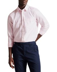 Ted Baker - Linen & Cotton Blend Button-up Shirt - Lyst