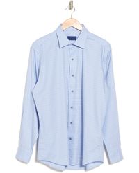 David Donahue - Grid Cotton Button-up Shirt - Lyst