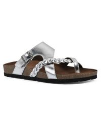 White Mountain - Braided Strappy Slide Sandal - Lyst