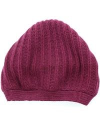 Portolano - Rickrack Stitch Wool Blend Beanie - Lyst