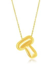 Simona - Bubble Initial Pendant Necklace - Lyst