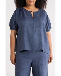 Max Studio - Bubble Short Sleeve Top - Lyst