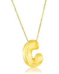 Simona - Bubble Initial Pendant Necklace - Lyst