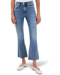 Rag & Bone - Flexi Peyton Raw Hem Mid Rise Ankle Bootcut Jeans - Lyst