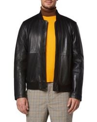 Andrew Marc - Macneil Leather Bomber Jacket - Lyst