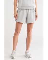 90 Degrees - Loop Terry 6-Inch Boyfriend Shorts - Lyst