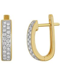 CARRIERE JEWELRY - Diamond Huggie Hoop Earrings - Lyst