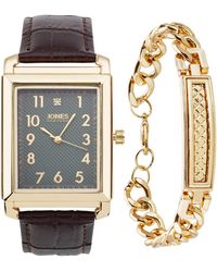 Jones New York - Diamond Accent Three-hand Quartz Watch & Id Bracelet Set - Lyst