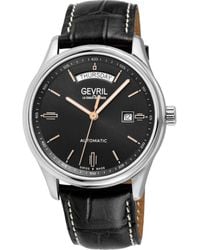 Gevril - Excelsior Croc Embossed Leather Strap Watch, 42Mm - Lyst