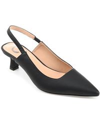 Journee Collection - Slingback Pointed-Toe Pumps - Lyst