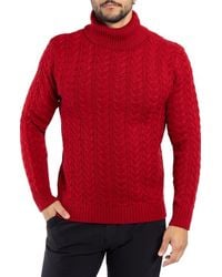 Xray Jeans - Cable Knit Turtleneck Sweater - Lyst