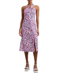 French Connection - Fontini Floral Print Halter Midi Dress - Lyst