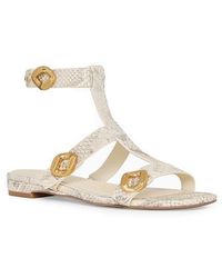 Rebecca Minkoff - Snakeskin Embossed Ankle Strap Gladiator Sandal - Lyst