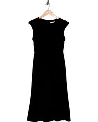 Calvin Klein Illusion-striped A-line Dress in Black | Lyst