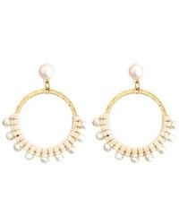 Panacea - Genuine Pearl Embellished Drop Earrings - Lyst