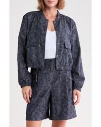 Ellen Tracy - Paisley Printed Bomber Jacket - Lyst