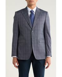 Tahari - Slim Fit Tonal Windowpane Plaid Blazer - Lyst