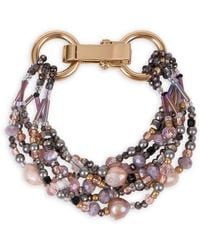 Saachi - Beaded Cluster Statement Bracelet - Lyst