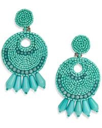 Kenneth Jay Lane - Beaded Drop Clip-On Earrings - Lyst