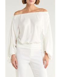 Ramy Brook - Sonja Off The Shoulder Long Sleeve Cropped Top - Lyst
