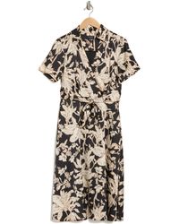 Tahari - Floral Print Wrap Dress - Lyst