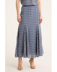 Max Studio - Georgette Godet Maxi Skirt - Lyst