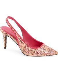 KARL LAGERFELD - Rosalyn Pointed Toe Slingback Pump - Lyst