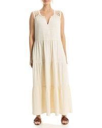 Max Studio - Crochet Trim Tiered Maxi Dress - Lyst