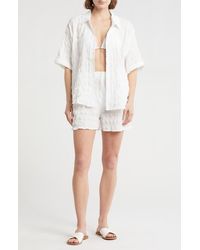 Nordstrom Rack - Crinkle Cover-Up Top & Shorts Set - Lyst