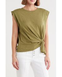 Democracy - Tie Front Sleeveless Knit Top - Lyst