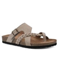 White Mountain - Braided Strappy Slide Sandal - Lyst
