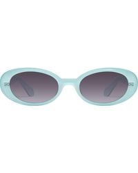 Quay - Felt Cute 52Mm Gradient Small Oval Sunglasses - Lyst