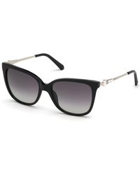 Swarovski Square 55mm Sunglasses - Black
