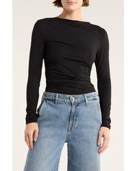 Rag & Bone - Luca Long Sleeve Shirred T-Shirt - Lyst