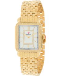 Michele - Deco Ii Diamond Bracelet Watch - Lyst