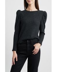 Wit & Wisdom - Puff Shoulder Long Sleeve Thermal Top - Lyst