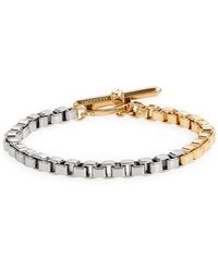 AllSaints - Two-tone Toggle Chain Bracelet - Lyst