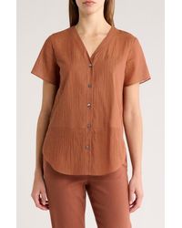 Theory - Clean Short Sleeve Button-Up Shirt - Lyst