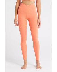 Beyond Yoga - Beyond Yoga At Your Leisure Space Dye High Waist Midi Leggings In Radiant Coral Heathe At Nordstrom, Size X-Small - Lyst