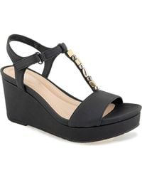Kenneth Cole - Cabo T-Strap Wedge Platform Sandal - Lyst