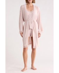 Danskin - Pleated Lace Trim Pajamas - Lyst
