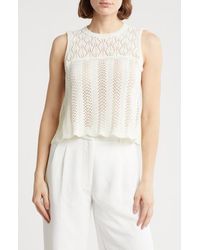 Love By Design - Sofia Pointelle Tank - Lyst